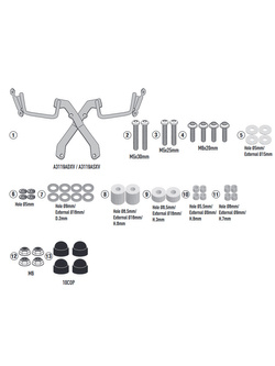 Fitting kit GIVI A1200A for screen 2166A for Honda CB 750 Hornet (23)