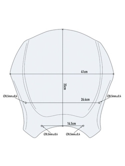 Fitting kit Givi AL9051A for screens 100ALB, 140A, 140S for Royal Enfield Interceptor 650 (19-) / Continental GT 650 (20-)