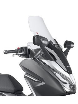 Pair of protective handle-bar wind deflectors Givi for Honda Forza 300 (19-20), Forza 125 (19-), Forza 350 (21-) transparent