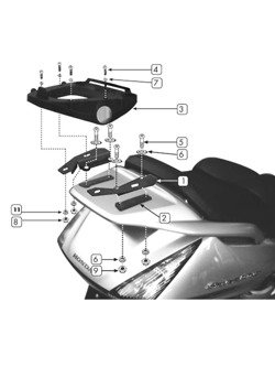 Rear rack Kappa for Monolock® top-case Honda SW-T 400-600 [09-16] [Monolock® plate included]