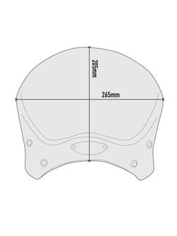 Screen GIVI 100ALB for Royal Enfield Scram 411 (22-) black [fitting kit included]