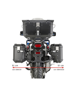 Specific Givi pannier holder PL One-Fit with contoured right side for Trekker Outback Monokey® Cam-Side for Honda CRF1100L Africa Twin / Adventure Sports (20-)