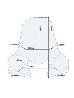 Specific Givi screen for Honda SH 300i (07-14), Vision 50 (11-20), Vision 110 (11-) / Yamaha D'elight 125 (17-20) transparent