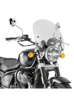 Specific Givi screen for Royal Enfield Super Meteor 650 (23-) transparent [fitting kit included]