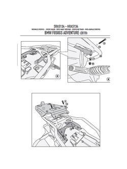 Specific Kappa rear rack for Monokey® top case for BMW F 850 GS Adventure (19-)