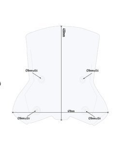 Specific Kappa screen for KTM 790 Adventure / R (19-20), 890 Adventure (21-) [mounting not included] transparent