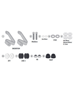 Specific fitting kit GIVI 1190DT Honda PCX 125 (21-)