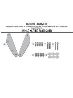 Specific fitting kit for screen D6104ST Kymco Xciting S400i (18-20)