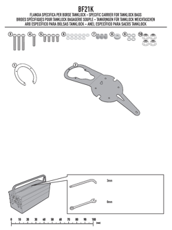 Specific flange for fitting the Tanklock tank bags