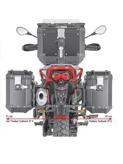 Specific pannier holder Givi ONE-FIT for Trekker Outback Monokey® Cam-Side for Moto Guzzi V85 TT (19-21)