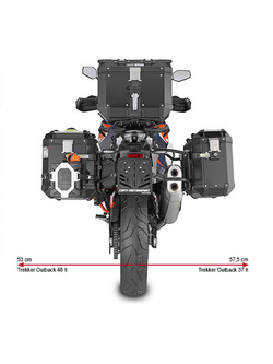 Specific pannier holder PL ONE-FIT for Trekker Outback MONOKEY® CAM-SIDE configuration KTM 1290 Super Adventure (21-)