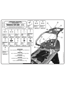 Specific rear rack for MONOKEY® top case Yamaha FJR 1300 (06 > 20)