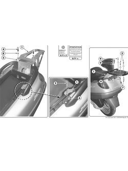 Specific rear rack for Monolock® Piaggio X9 200-250-500 EVOLUTION (03 > 08)