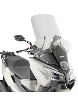 Specific screen GIVI for Kymco X-Town 125 / 300 City (20-) transparent [D6115KIT kit is required to mount the screen]