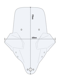 Specific screen GIVI for Kymco X-Town 125 / 300 City (20-) transparent [D6115KIT kit is required to mount the screen]