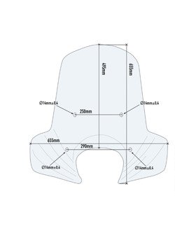 Specific screen, transparent Givi KYMCO Like 125-150 (17 > 19) [fitting kit included]