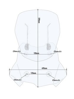 Specific sliding wind-screen Givi Airflow for BMW F 750 GS (18-) [fitting kit included] transparent