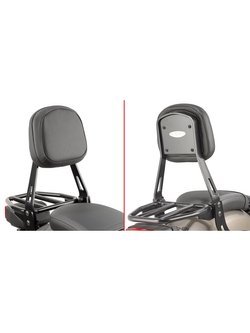 Backrest Givi with detachable small luggage carrier for Honda CMX 500 Rebel (17-) black