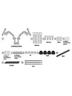 Fitting kit GIVI A1200A for screen 2166A for Honda CB 750 Hornet (23)