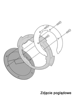 Flange Givi for fitting any of the Tanklock, TanklockED bags for Ducati Streetfighter V4 1100 (20-)