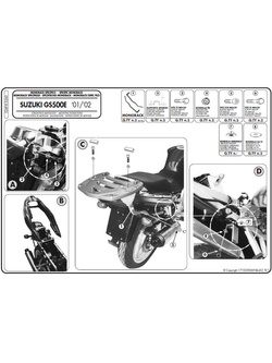 Rear rack GIVI for Monokey® or Monolock® top-case Suzuki GS 500 E [01-07]