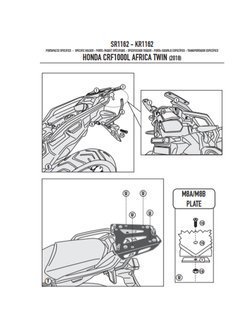 Rear rack GIVI for Monolock® or Monokey® top-case Honda CRF 1000 L Africa Twin [18-19]