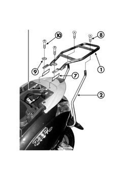 Rear rack GIVI for Monolock® or Monokey® top-cases Zip 50-125 (00 > 12)