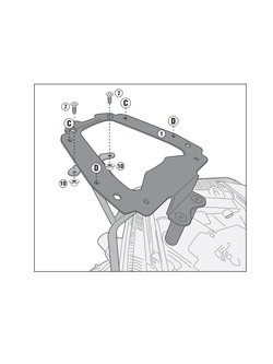 Specific rear rack for MONOLOCK® or MONOKEY® top-case Yamaha X-MAX 400 (18-21)