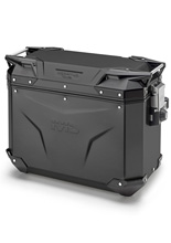 Kufer boczny aluminiowy GIVI Trekker Outback Evo Black Line czarny matowy, lewy [poj.: 48 l]