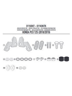 Mocowanie szyby 1163DT, 1129DT, 1129D Givi