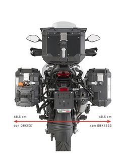 Stelaż asymetrycznych kufrów bocznych Trekker Outback Monokey Cam-Side Givi PL One-Fit do Benelli TRK 702/ X (23-)