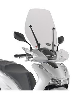 Szyba motocyklowa GIVI Piaggio 1 (21-)/ Honda SH 125/ 150 (20-)/ SH 350 (21-) przezroczysta [mocowanie do Piaggio dostępne osobno]