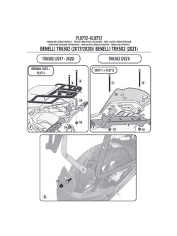 Stelaż kufrów bocznych Monokey, Retro-Fit GIVI Benelli TRK502 (17-)