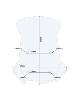 Szyba motocyklowa Kappa dBMW F 750 GS (18-23)/ 800 GS (24-) przezroczysta [mocowanie w zestawie]